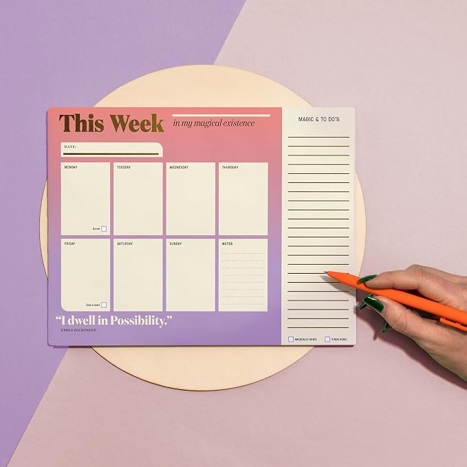 Knock Knock This Week In My Magical Existence: Inner-Truth Weekly Desktop Pad & Undated Planner for Weekly Productivity, 11 x 8.5-Inches