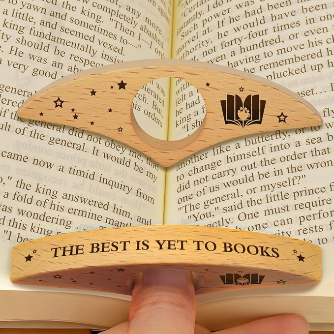Quimoy Book Page Holder for Reading,Thumb Books Page Holder, Books Reading Accessories Gifts for Book Lovers Teachers Students Friends