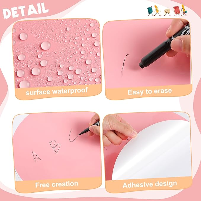 Lincia 12 Pack Colorful Erase Dots Circles 10.5 Inch Removable Vinyl Spot Dry Erase Desktop Writing Spots Set for 100th Day of School Classroom Table Teacher Students Home Desk Wall (Candy Colors)