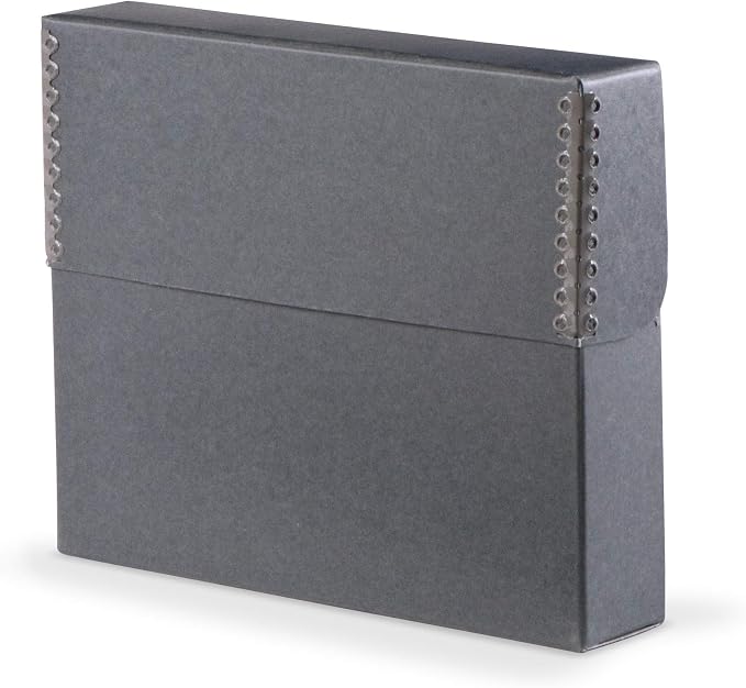 Gaylord Archival Blue/Grey Flip-Top Document Storage Box - 2 1/2W x 15 1/4L x 10 1/4" H