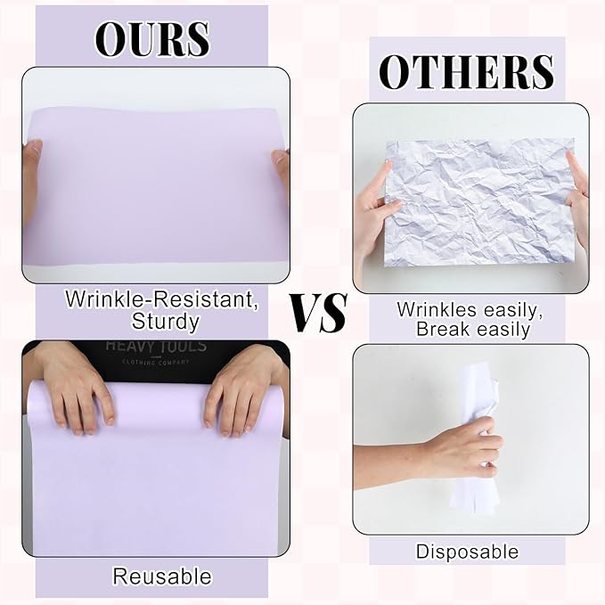 Purple Lavender Bulletin Board Roll Pastel Purple Reusable Waterproof Erasable Bulletin Board Poster Non-Woven Fabric Bulletin Wrapping Paper for Mother's Day Easter Classroom Decor 15.55inx40ft