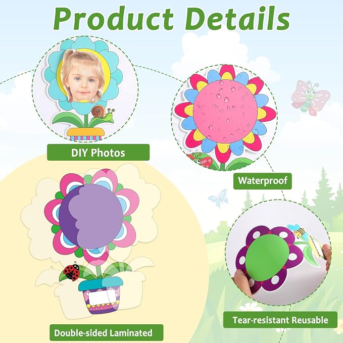 60pcs Flower Pot Theme DIY Cutouts Flower Pots Bulletin Board Decoration Set Spring Colored Plant Pot Paper Cut-Outs Classroom Decor for Boy Girl DIY Photo Craft Kindergarten School Wall Door Supplies