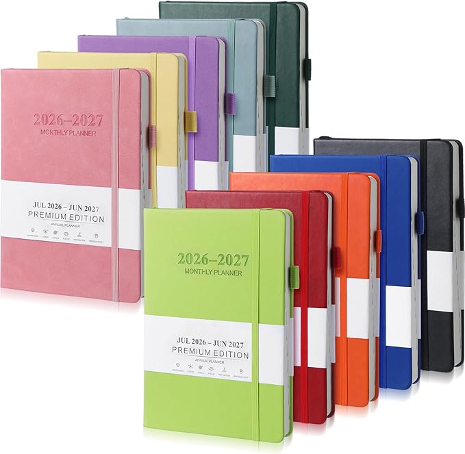 Chiisong 10 Pcs 2026-2027 Monthly Planner July 2026- June 2027 Academic Planner Bulk 8.43" x 5.67" Monthly Agenda Planning Book for School Office Supplies(Multicolor)