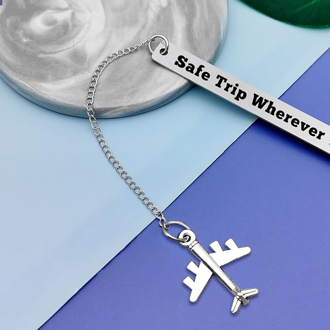 Pilot Gifts Flight Attendant Gifts Air Stewardess Bookmark Stewardess Aviation Gift Book Lover Gift for Airplane Lover Bookmark Flight Student Graduation Gift Christmas Birthday Gifts for Travelers
