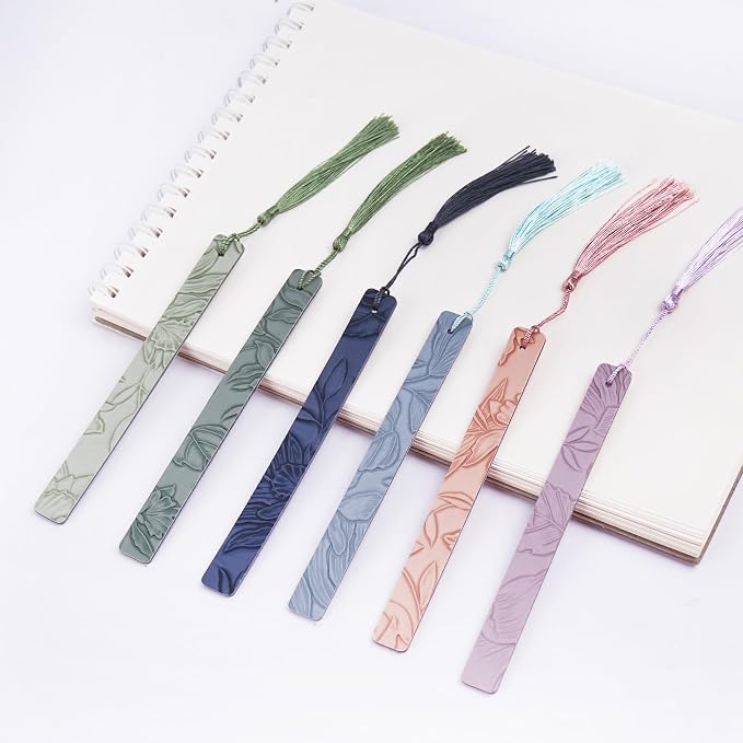 12 Pcs Pastel Leather Bookmarks Colorful for Women Students Teachers Book Lovers Reading Supplies(12colors5)