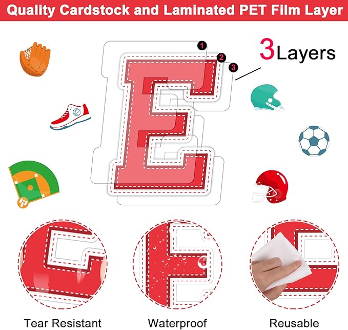 Sports Cutouts Sport Balls Paper Classroom Bulletin Board Decorations Sports Themed Birthday Party Supplies for Toddler Kids Students Classroom
