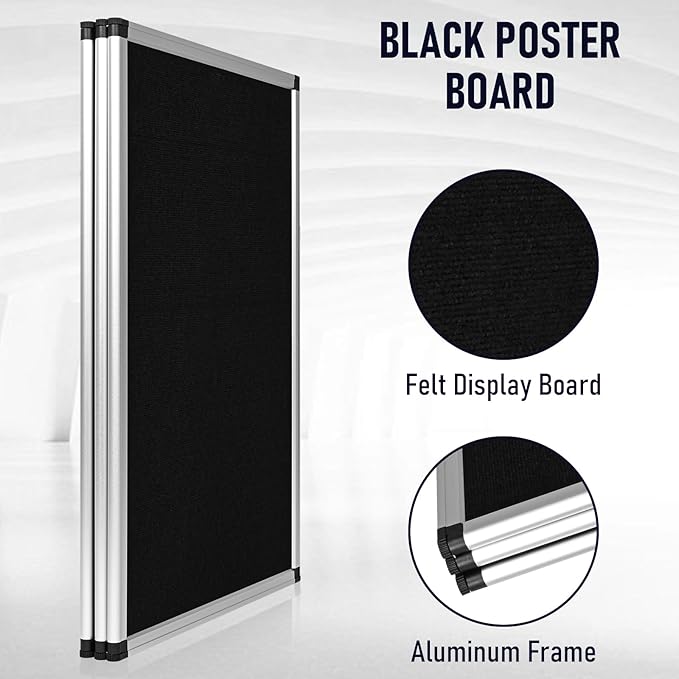 jxgzyy Trade Show Presentation Board 3+1 Panel Trifold Poster Board with Storage Bag Single Sided Art Display Panels Tabletop Folding Panel Display for School Workshop