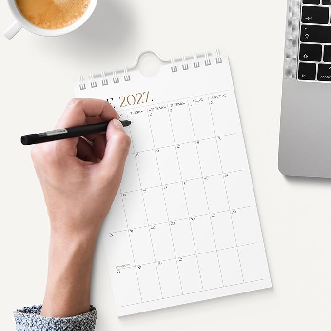 Karto Small Wall Calendar 2026-2027 - Vertical 6x9 inch January 2026 to June 2027 - Small, Versatile, and Easy Planning with the Aesthetic Desk Monthly Calendar - Boho