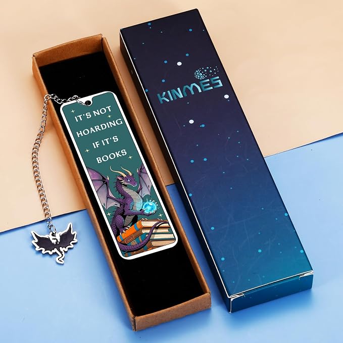 Dragon Gifts for Women - Dragon Bookmark with Accessory for Book Lovers, Nerds, Bookish, Dragon Themed Gifts for Girls Boys Women Men, Christmas Birthday Book Club Gift Ideas, Book Accessories