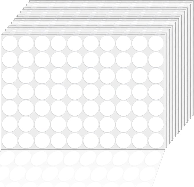 Dreecy 1400 PCS White Dot Stickers Round Coding Labels Circle Dots Labels Stickers Polka Circle Dot Stickers Label Sticker for Office,Classroom,Papers Etc 3/4 INCH 12121212