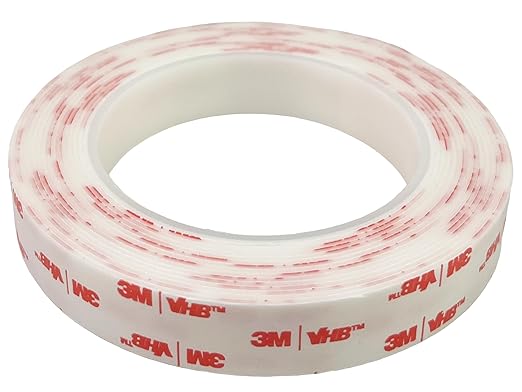 Heavy Duty Mounting Tape 4950, 1/2 in x 5 yd, Invisible Bonds, Extreme Durability, and Multi-Surface Adhesion for Industrial & DIY Use