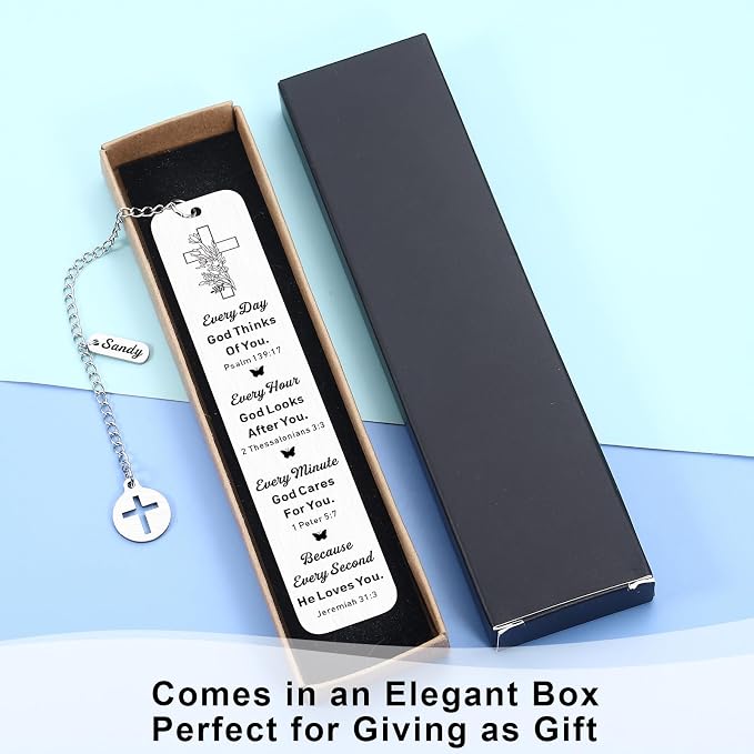 Custom Bookmark, Christian Personalized Bookmark, Catholic Easter Basket Stuffers, Teen Boy Girl Easter Basket Stuffers, First Communion Gifts Confirmation for Girls Boys Teenage, Book Lover Gifts
