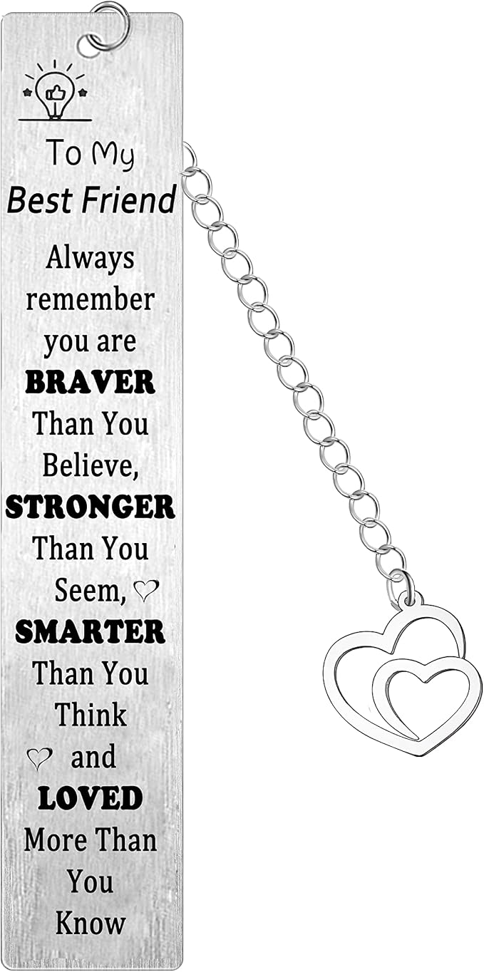 Best Friend Bookmark Gifts Friend Gifts form Friends Best Friendship Gifts for Women Birthday Graduation Leaving Friend Gift You are Braver Than You Believe (friend bookmark)