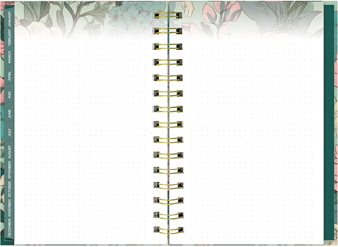 Blueline® 17-Month Weekly/Monthly Planner, August 2026 to December 2027, Four-Color Interior, Hard Cover, 8" x 5", Verdant Design (C448017.01)