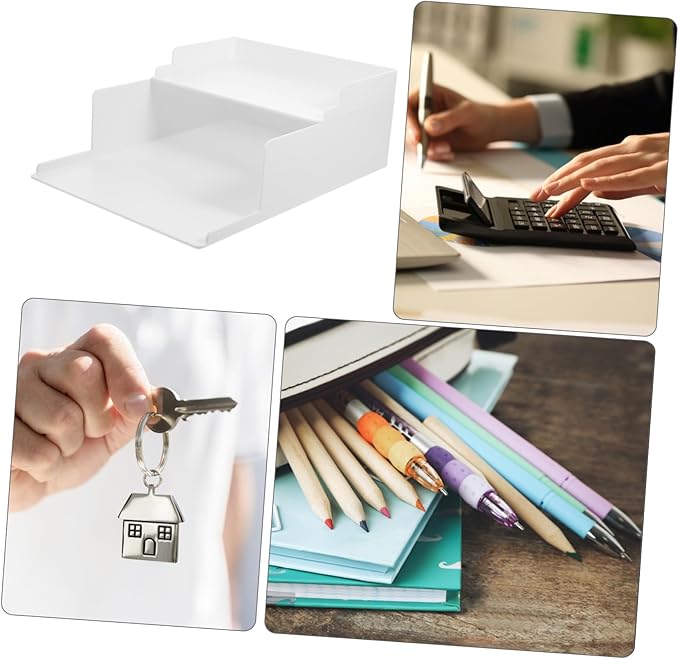 Homoyoyo 2pcs Multi-purpose File Storage Organizer Hips Document Holder for Office Study and Dorm Use Smooth Finish Easy to Store