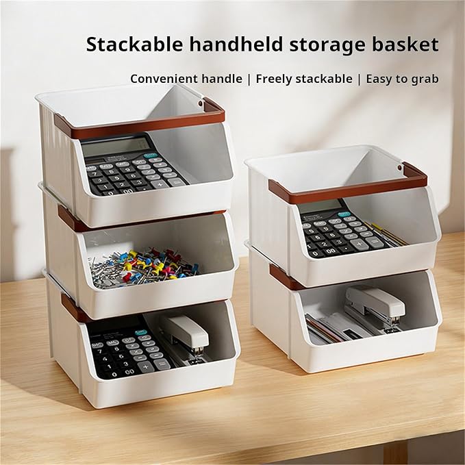 Of 3 Desktop Organizers Box Large Capacity Storage Container for Offices Supplies Desk Organization Tool Presentation Storage Box