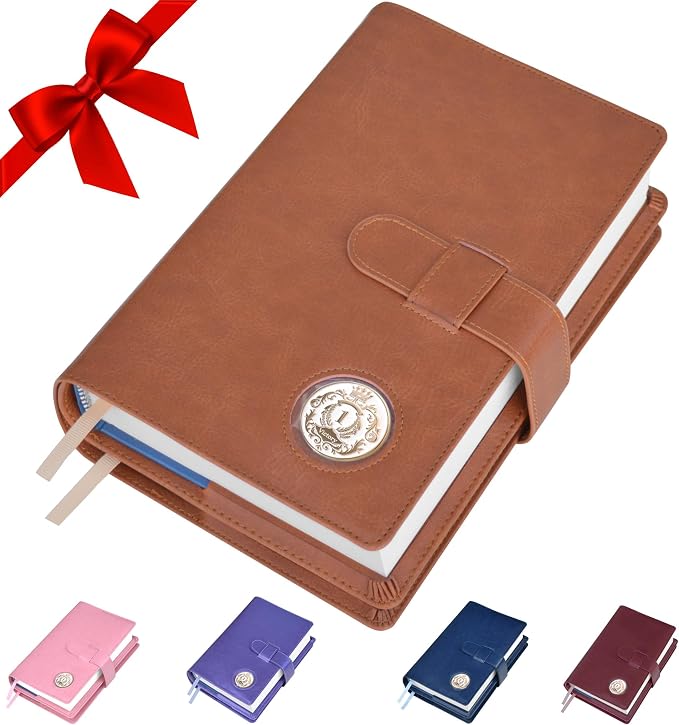 GALILEO® Double AA Big Book Cover & 12 Steps & 12 Traditions | Medallion Holder | AA Gift | Alcoholics Anonymous | PU Leather | AA Book Covers for Hardcover (Plain/Coin Pocket/Tan)