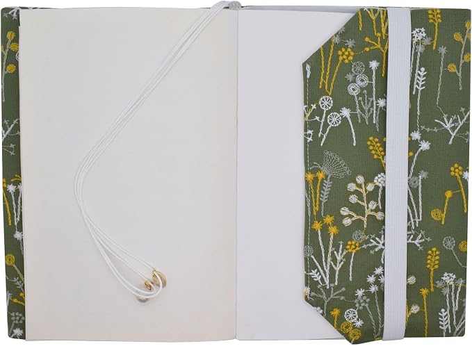 BLBMH 5.5x8.5 Fabric Bible Cover Non-Stretch | Built-in Bookmark | Handmade Washable Book Sleeve for Paperback Journal Privacy Reading Gift for Women - Spring