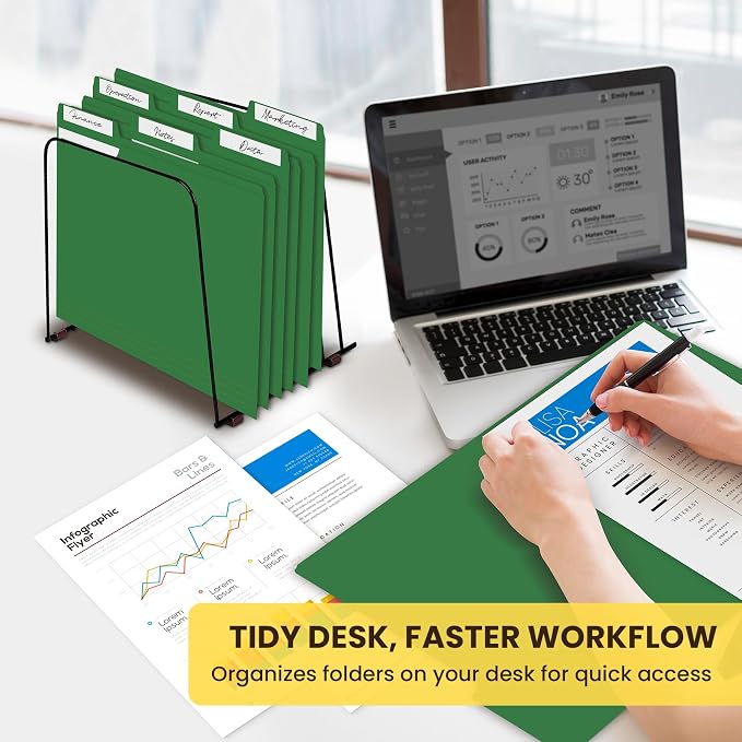 Taja Colored File Folders Letter Size, 60 Pack Green Folders 1/3 Cut Tabs, Assorted Pastel Color Office School Buiness Folders for Filing Organization, Paper File Folder Bulk Set