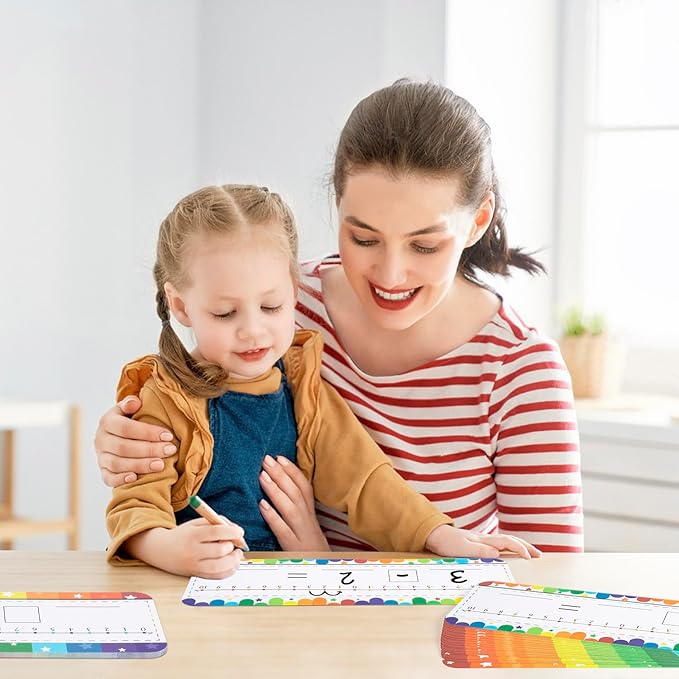 32 Pack Number Line Dry Erase White Board Double Sided Classroom Must Haves Math Manipulatives Teacher Supplies for Kindergarten Elementary Special Education Students Homeschool 12"x4"