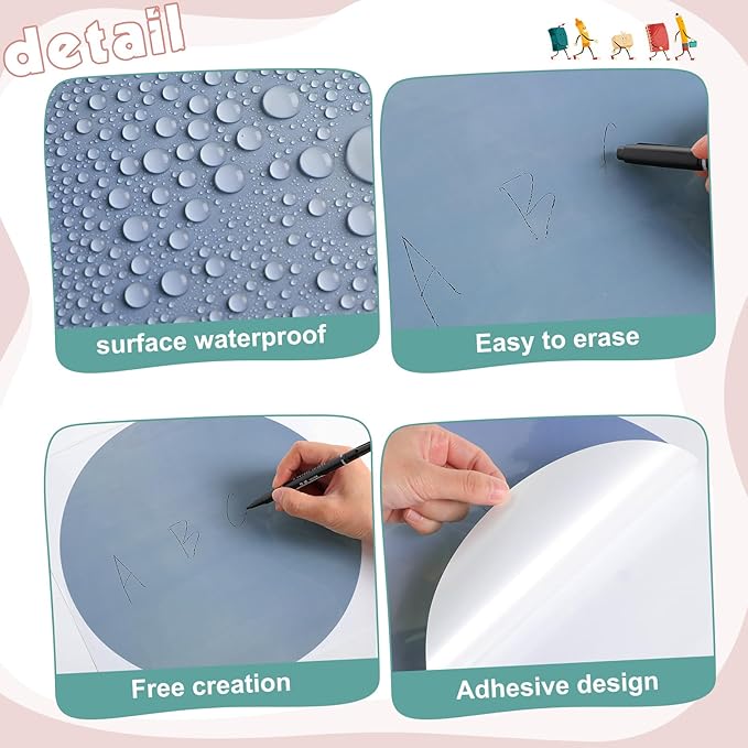 Lincia 24 Pack Colorful Erase Dots Circles 10.5 Inch Removable Vinyl Spot Dry Erase Desktop Writing Spots Set for 100th Day of School Classroom Table Teacher Students Home Desk Wall (Fresh Colors)