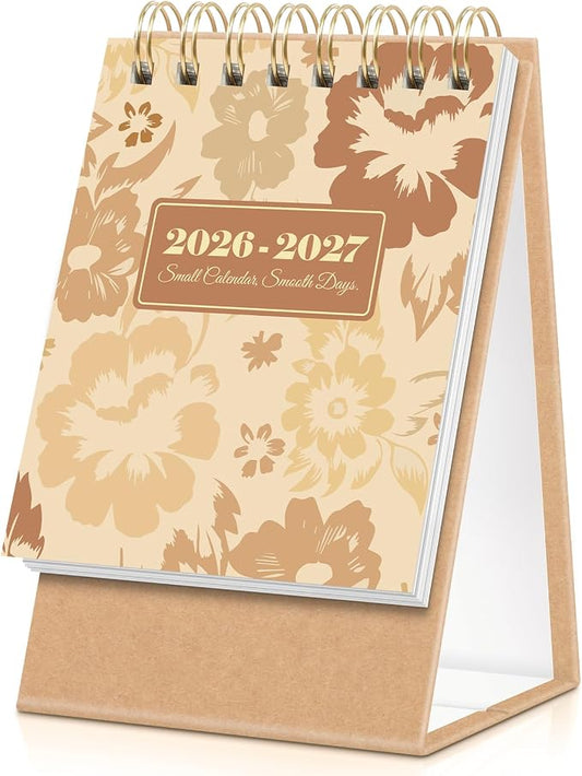 KONVINIT Small Desk Calendar 2026-2027, Aesthetic 2026 Desk Calendar - Runs From July 2026 Until December 2027, 18 Months Mini Desktop Calendar 2026 for School, Home & Office Supplies