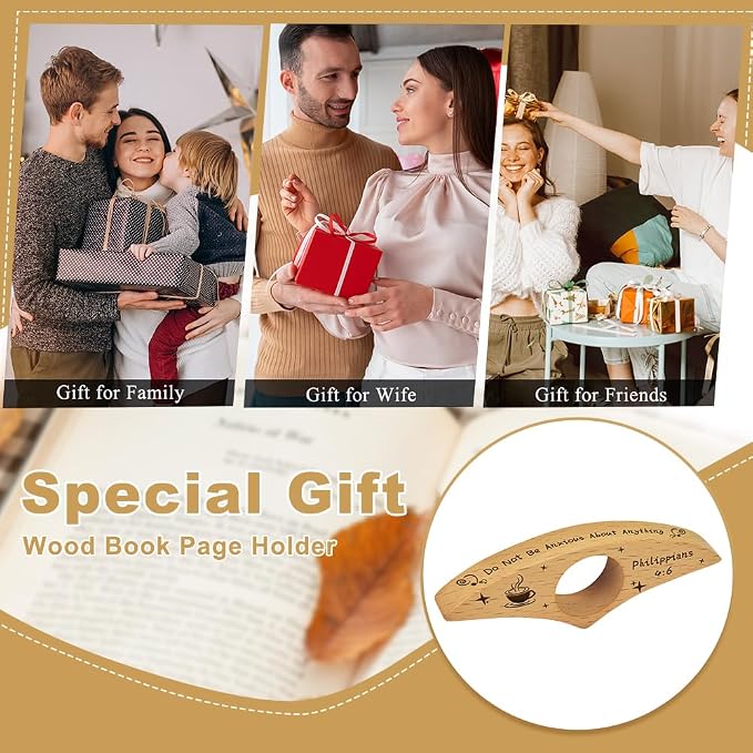 Quimoy Book Page Holder for Reading,Thumb Books Page Holder, Books Reading Accessories Gifts for Book Lovers Teachers Students Friends