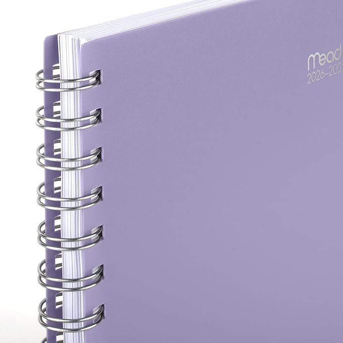 Mead Planner 2026-2027 Weekly & Monthly Academic 15-Month April-June, 5.5" x 8.5", Lilac (CAW42019)