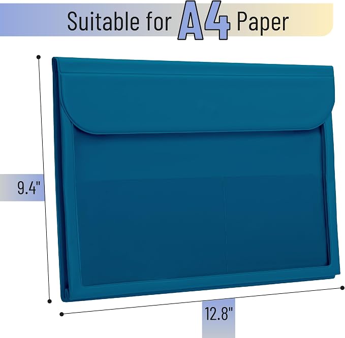 Mr. Pen- File Folder, Blue Plastic File Folders Letter Size, Document Folder