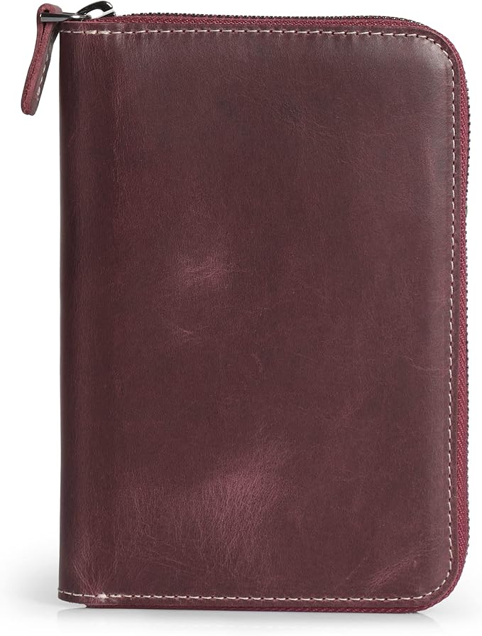 Londo Genuine Leather Padfolio – Portfolio Folder with Pencil Holder, Notepad & Zipper Closure for Business, Office & Travel