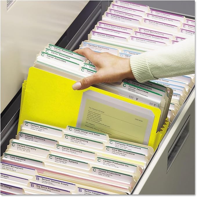 Smead File Pocket, Straight-Cut Tab, 1-3/4" Expansion, Letter Size, Yellow, 50 per Box (73223)