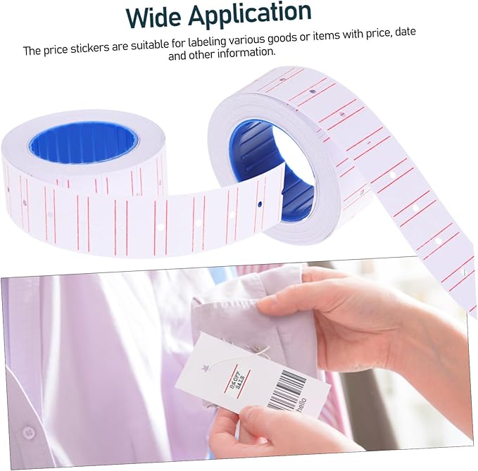 jojofuny 10rolls Self-Adhesive Paper Price Tags Marking Labels for Retail Strong Adhesion