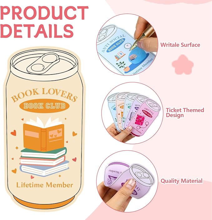 240 Pcs Drinks Soda Book Club Bookmarks Bulk Funny Magic Themed Bookmarks Funny Funny Soda Shaped Bookmark Dark Romance Reading Bookmark Reading Gift for Books Lover Women Men Library Reading Reward