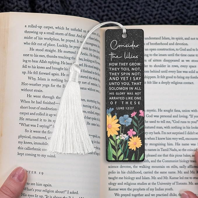 Christian Inspired Bookmark, Inspirational Gift for Believers, Uplifting Gift for Spiritual Readers, Spiritual Bookish Present, Unique Floral & Scripture Design Bookmark, WCB54