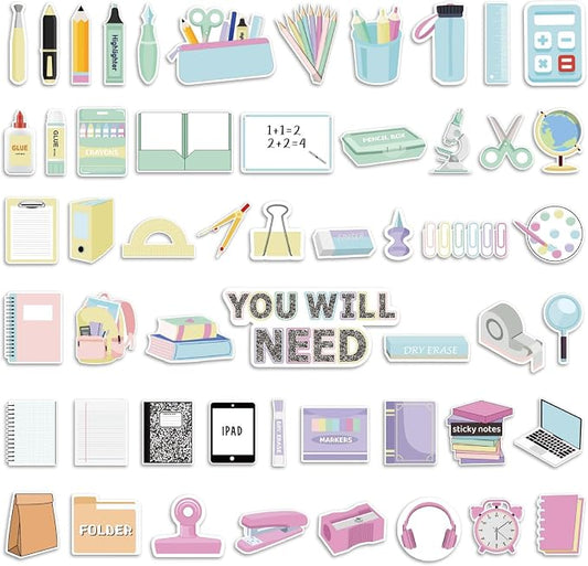53 Pieces Supplies You Will Need Bulletin Board Set You’ll Need School Supplies Visual Supply Cards Classroom Management Tools for Teachers Elementary School Whiteboard