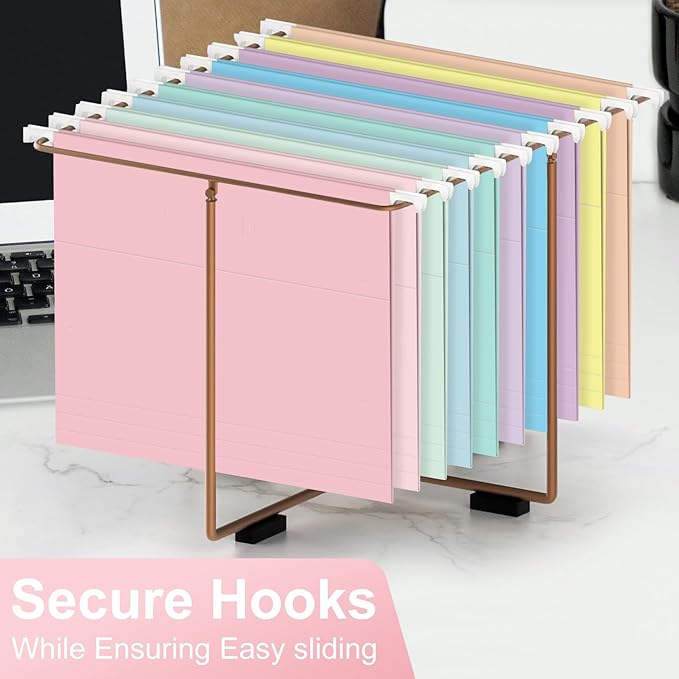Hanging File Folders, 50 Pack Letter Size Hanging File folders with 1/5-cut Tabs, Stay Organized for Your Home and Office Bulk File, Documents and Paper, Macaron 10 Colors