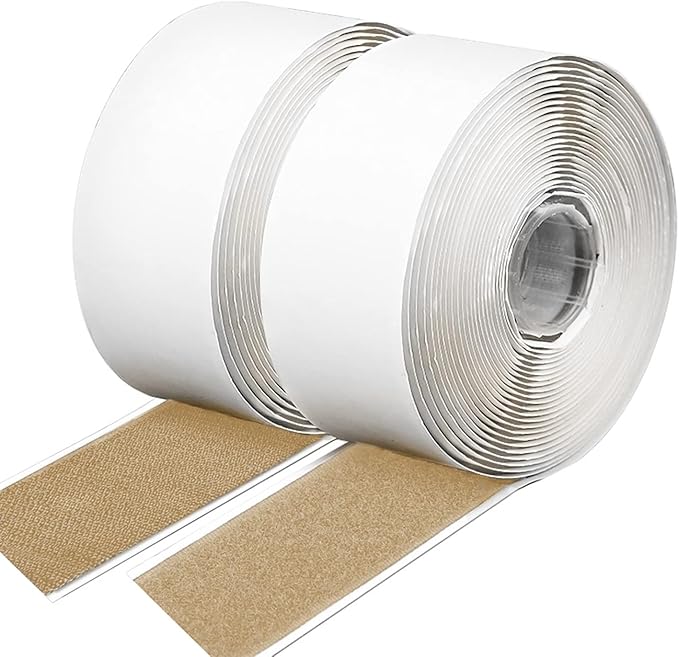 2 inch Beige Hook and Loop Tape 10 Yd Self Adhesive Tape Sticky Back Heavy Duty Fastener Ideal for Window Fixing Net Carpets DIY Project Handmade Craft Home Office