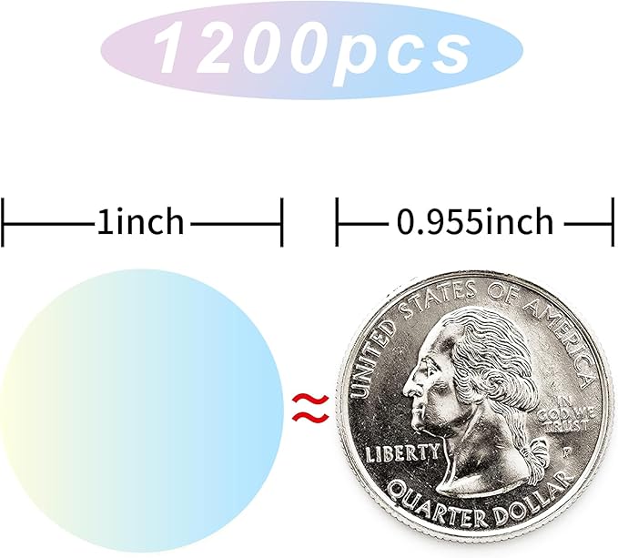 STARLIBOO Dot Stickers - Gradient Color Code Labels, 1inch Garage Sale & Yard Sale Price Tags, Writable Not Blurry (1200 Labels)