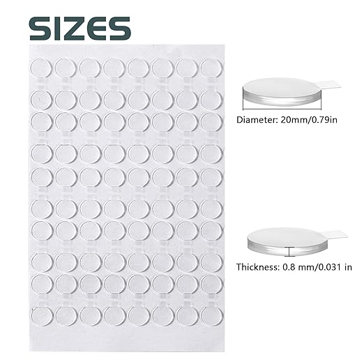 LMJIA Adhesive Stick dots Two-Sided Sided Mounting Putty Stick Tack for Wall Hanging Crafts Balloons Festival Party Decorations,Clean Removable(0.79""*0.79""-840)