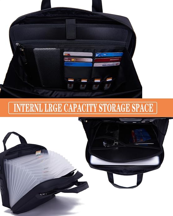 BARDOLPH Heavy Duty Accordian File Organizer with Handle