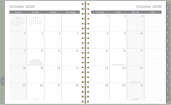Mead 2027 Planner, Weekly & Monthly, 15-Month Oct-Dec, 8.5" x 11", Soft Grass (CRW6209327)