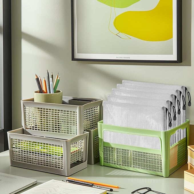 Mesh Zipper Pouch Bags, 24 Pcs Clear Zipper Pouches, A4 Letter Size, Waterproof Document Bags Zip File Folder Organizing Storage Bag for School, Office Supplies.