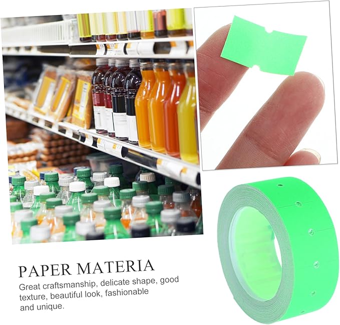 5000pcs Price Tag Paper Labels for Tag Machines with Smooth Output Clear Printing Fast Drying Ink Easy Stick Price Markers for Retail and Office Use