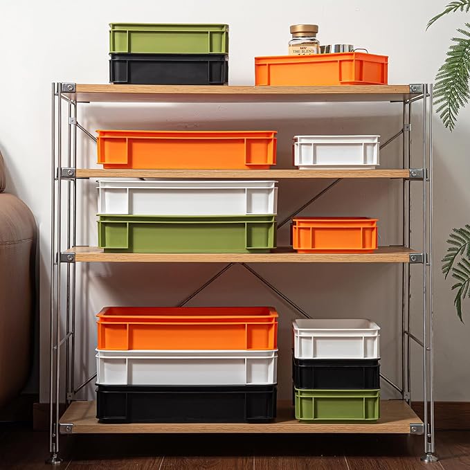Office Desk Organizer Set of Small Stackable Trays for Ultimate Stationery Order! Streamline Your Workspace by Organizing Pens, Sticky Notes, Paper Clips10.63''*7.4''*2.95''(Grey, 4Medium)