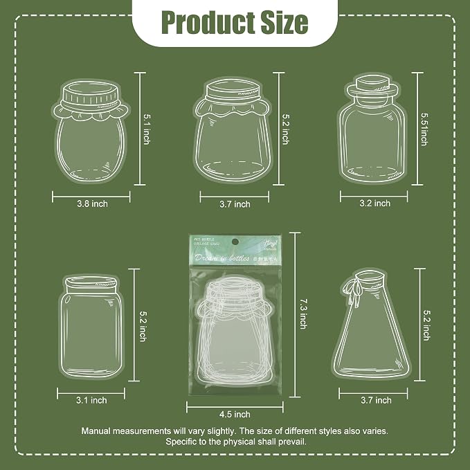 Large Size Transparent Dried Flower Bookmarks, 20 PCS Handmade DIY Flower Page Clips,World in Bottle-Making Stunning Herbarium(Honey Jar)