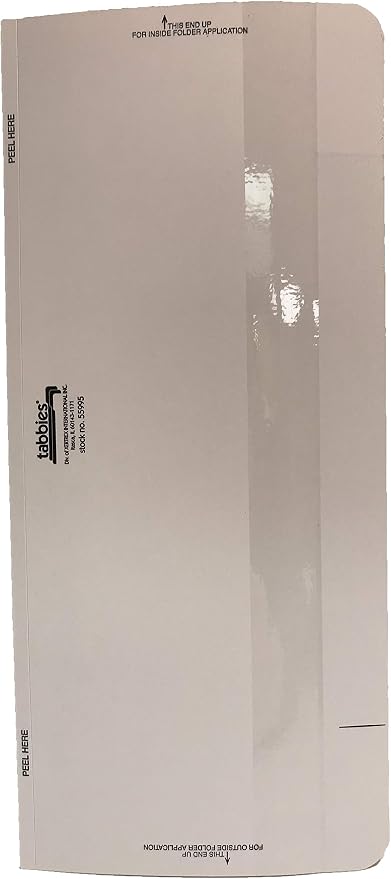 Tabbies 55995 Extenda-Folder Conversion Strips, 100 Box, White 3/4 Inch Full End Tab, 3-3/4 x 9 Inch, Convert File Folders to End Tab Shelf Filing