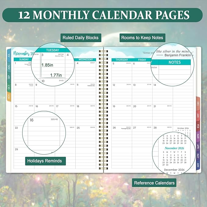 Teacher Planner 2026-2027 - Teacher Lesson Planner 2026-2027, Jul.2026 - Jun.2027, 9" x 11", Academic Planners Weekly and Monthly, Lesson Plan Book for Teachers with pocket, Tabs - Dreaming Moon