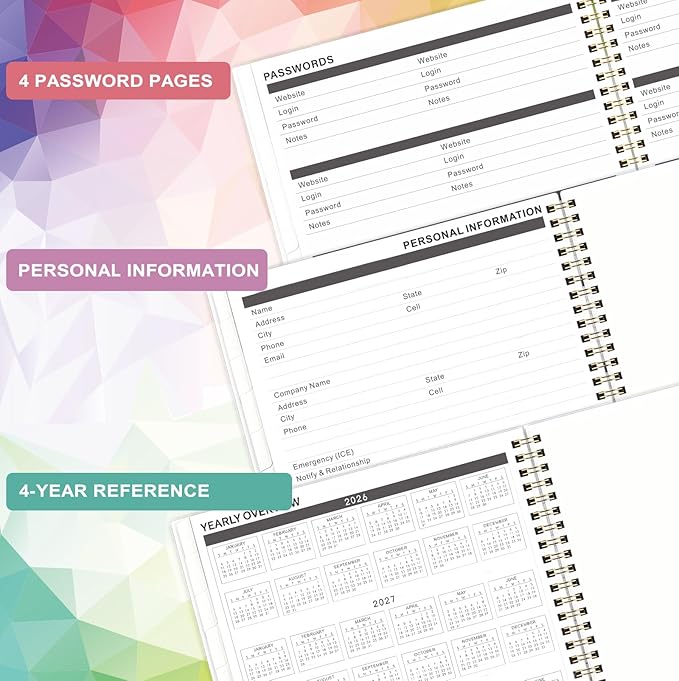 2026-2028 Monthly Planner - 3 Year Monthly Planner 2026-2028, Jan. 2026 - Dec. 2028, 3 Year Calendar 2026-2027-2028 with Colorful Tabs & Inner Pocket, 9" x 11"