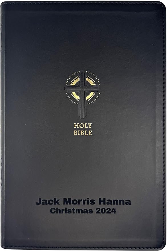 Personalized NRSV Sacraments of Initiation Edition Bible Faux Leather Medium Print Size | Custom with Name, Date or Text | Gift for Catholic and Religious Celebrations | Black