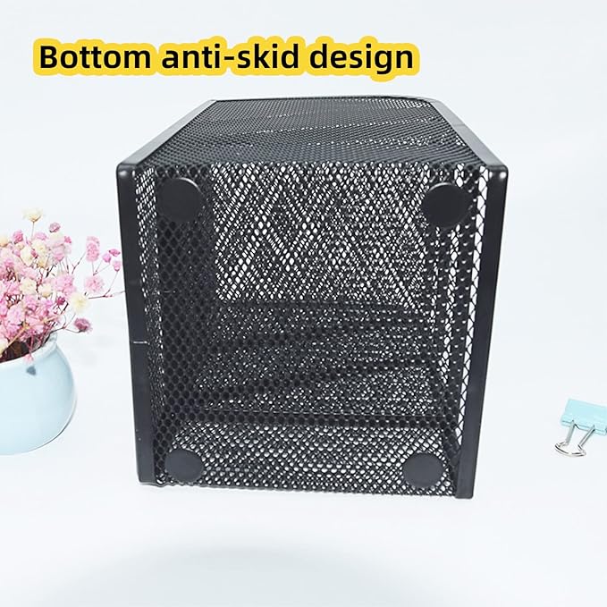 Mesh Desk Organizer - Multi-Functional Pen Holder and Desktop Stationary Organizer for School, Home Office, Art Supplies